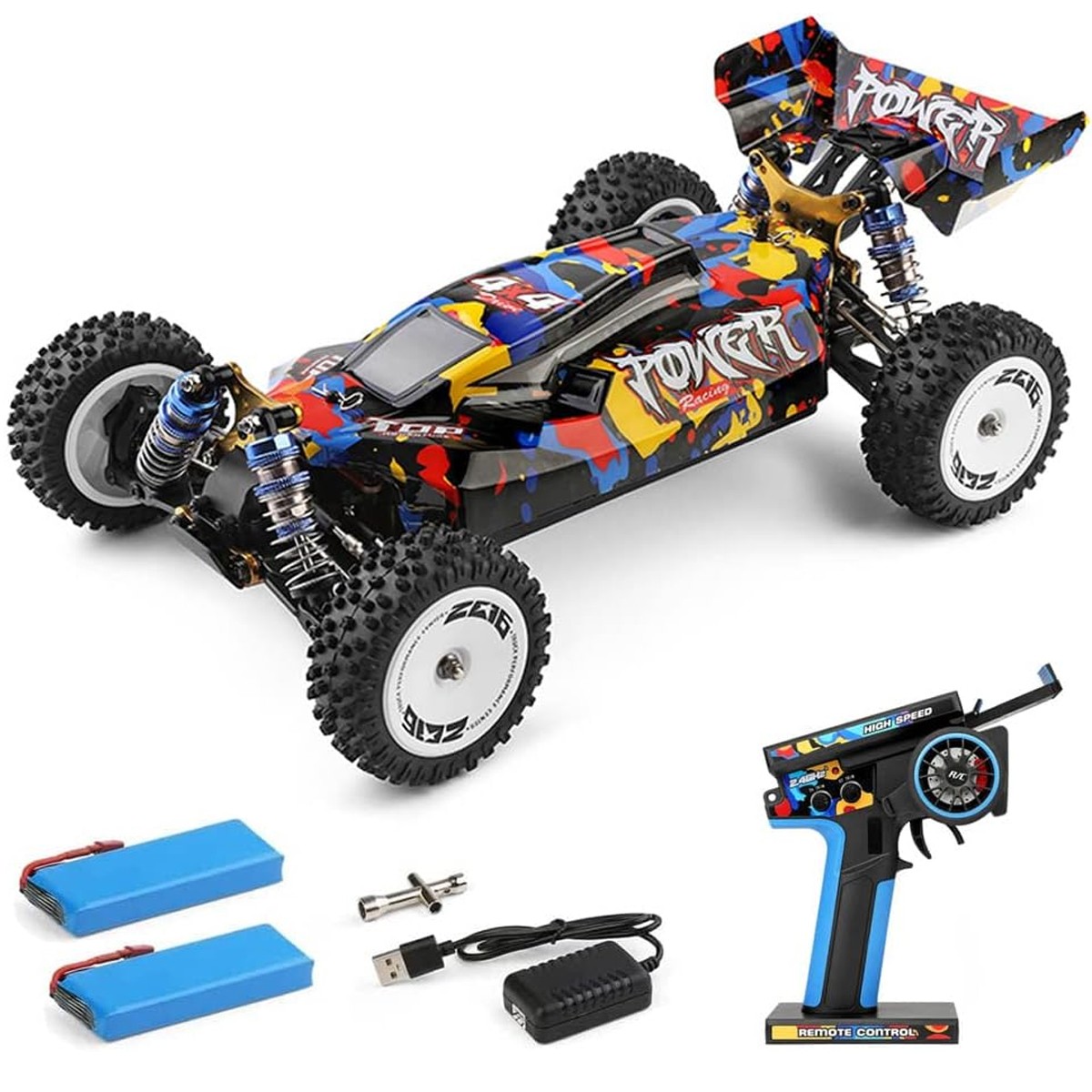 2.4g 75km/h High Speed Off Road 4wd Trucks 2 Batteries