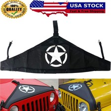 Black Star Front Hood Cover End Bra Protector For Jeep Wrangler Jk Jku 2007-2018 Black Star Front Hood Cover End Bra Protector For Jeep Wrangler Jk Jku 2007-2018