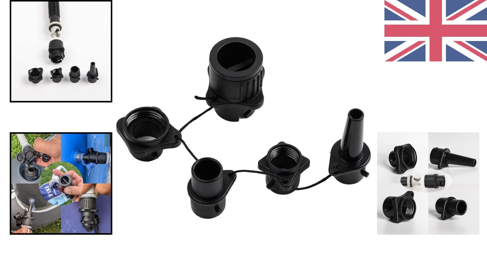 Universal Inflatable Boat Pump Adapter for Kite/Boston Valve - Versatile Use