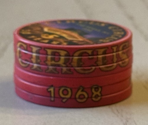 Circus Circus Las Vegas $5 Stacker Chips 1998 30th Anniversary Set of 6