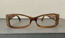 Beausoleil Paris Brown Eyeglasses Rhinestones Hand made in France 205-117-ST