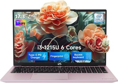 NIMO 17.3'' IPS FHD-Laptop, Intel 6 Cores i3-1215U 4.4GHz 16GB RAM 512GB SSD