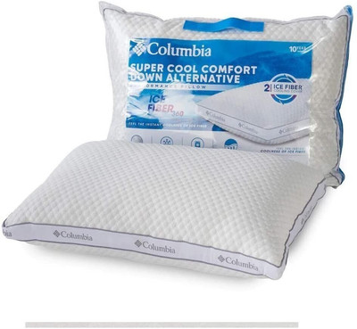 Columbia Comfort Ice Fiber Side Sleeper Down Alternative Bed Pillow - Instant...