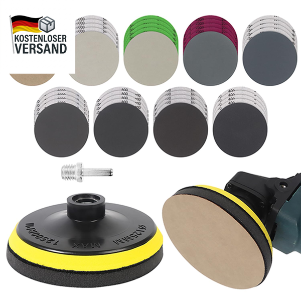 45X 125Mm Schleifpapier Set KöRnung 400-5000 Nass & Trocken FüR Winkelschleifer-image