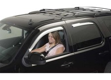 Chrome Rain Guards Vent Visors 3m In-channel For 2008-2013 Gmc Yukon Chevy Tahoe