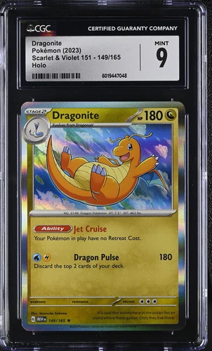 Pokémon Dragonite #149/165 English CGC 9 2023 Pokémon Scarlet & Violet 151