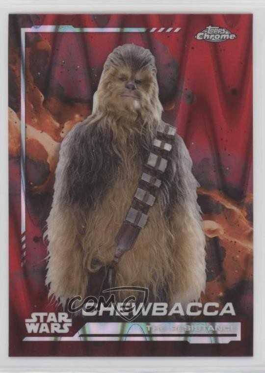 2024 Topps Chrome Star Wars Blaster Red RayWave Refractor Chewbacca #107 02l5