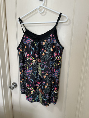 New Dark Floral Tankini Top