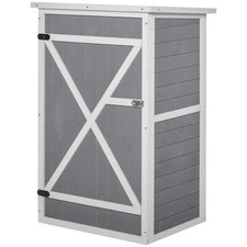 Wooden Small Shed Tool Storage Cupboard Garden Shed with Shelves & Bolt Latch