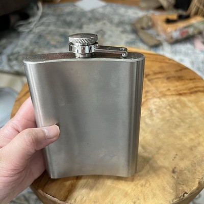 Unbranded Stainless Steel Hip Flask 8 oz Alcohol Pocket Travel Bottle