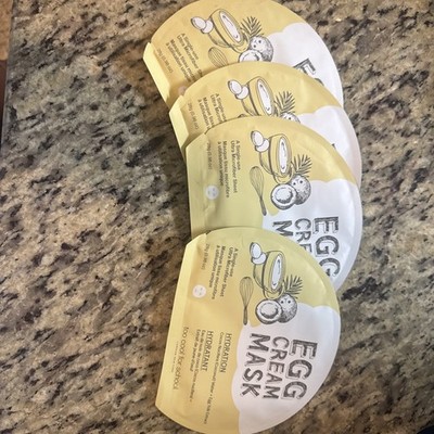 Too Cool For School Egg Cream Mask   Hydration & Firming Sheet Mask (4 Count)