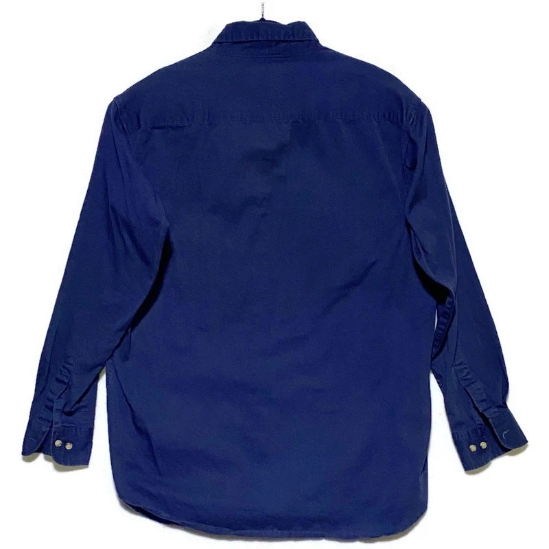 Williams Bay Button Up Shirt Men's Large Tall  Long Sleeve Solid Blue - Image 2 of 4