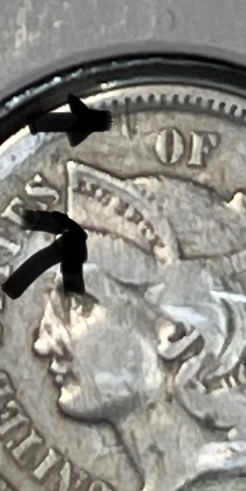 1865 Three Cent Coin With Errors - Image 2 of 4