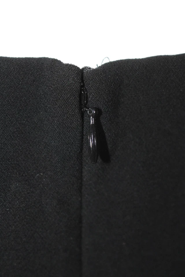 Rachel Zoe Womens Sleeveless High Waist Ruffled Trim Dress Black Size 4 - Image 4 of 4