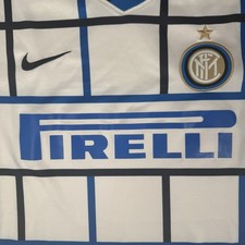 Seltenes Original Inter Mailand 2020/2021 Auswärts Fußball Trikot Herren Large
