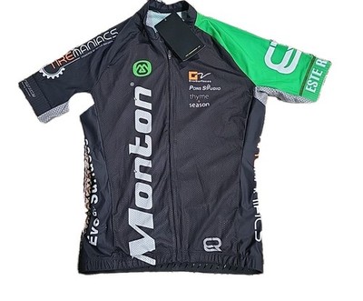 Monton Biking Shirt New Medium Black Green