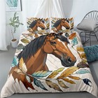 Horse Single Double Queen King Super King Bed Duvet Quilt Doona Cover Set