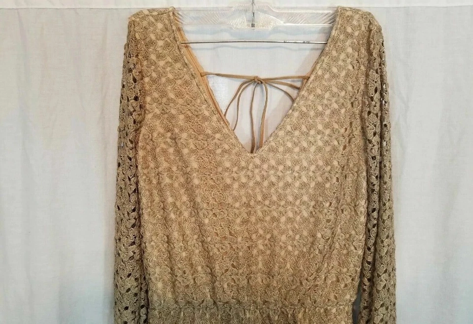 Dolce Vita золото кружева с подкладкой длинным рукавом шорты Детский комбинезон размер большой новый с Ярлыками  - Изображение 3 из 4