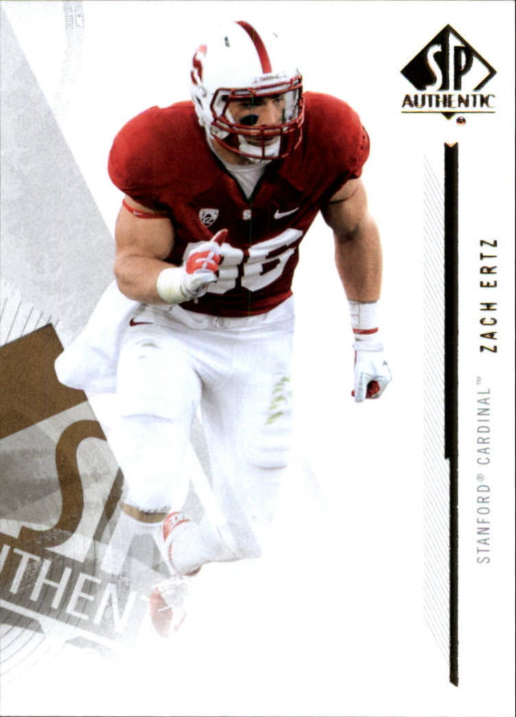 2013 SP Authentic #34 Zach Ertz Rookie Rookie Eagles Cardinals Stanford