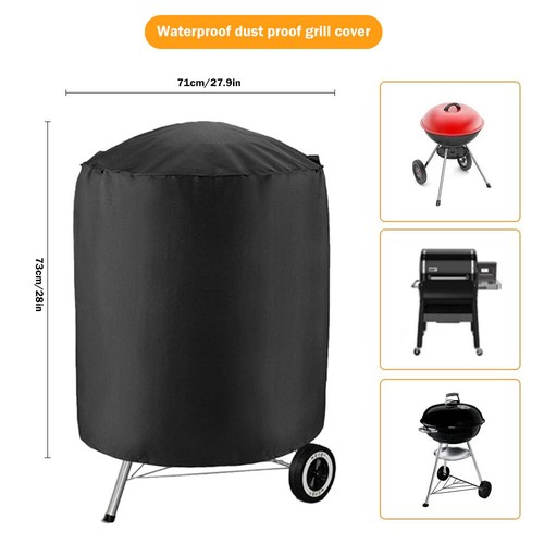 Garden Round BBQ Grill Kettle Cover Outdoor Waterproof Barbecue Smoker tenxK - Picture 4 of 8
