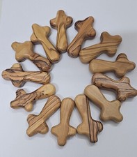 Healing Prayer Comfort Cross Natural Olive Wood From The HolyLand 100pcs 2.5inch