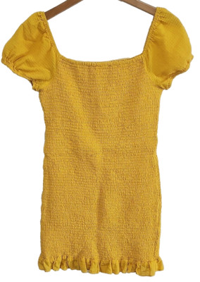 Lost + Wander Urban Outfitters Daffodil Smocked Mini Dress Size M Festival Beach