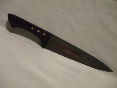 Vtg ALFRED ZANGER CO. 8'' Knife Wood Handle SOLINGEN STAINLESS GERMANY