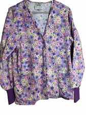 Crest Cotton Women  s/Nurse  s Long Sleeve Scrub Shirt Size Small