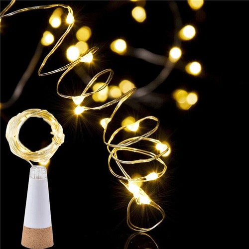 1X 2M 20 LED Cork Bottle Fairy Light USB Rechargeable String Lamp Wine Bottle - Picture 19 of 27