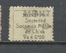 LO50C-AÑO 1931-1936 ESPAÑAGUERRA CIVIL SELLO CUOTA CHIVA VALENCIA REPUBLICA 
