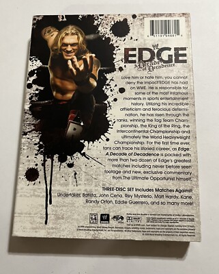WWE Edge a Decade of Decadence Wrestling 3-DISC Set DVD Complete