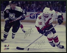 2004 Stanley Cup Finals NHL Hockey Iginla + Richards Autographed Photo 11x14 