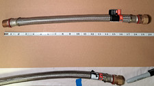 7/8" COMPRESSION X 3/4" MIP Water Heater Connector, Braided Stainless Steel,