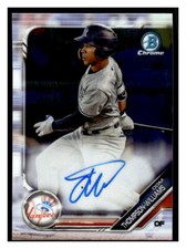 2019 Bowman #CPA-DTW Dom Thompson-Williams Chrome Prospect Autographs