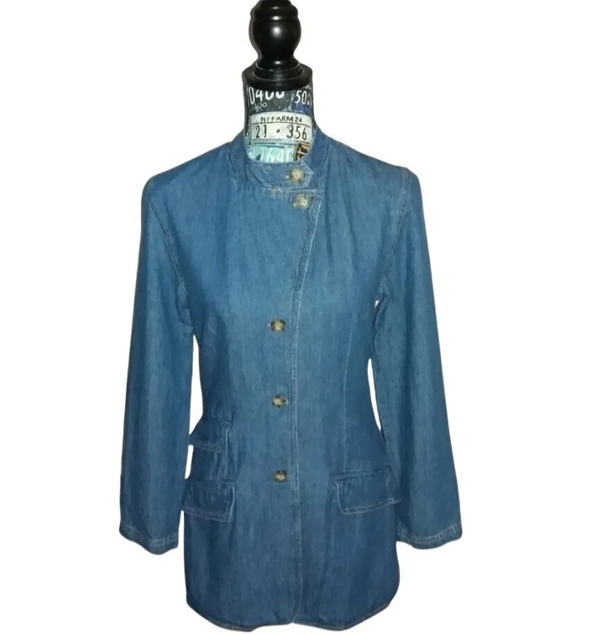 Vintage Newport News Women's Mid Length Denim Coat Size