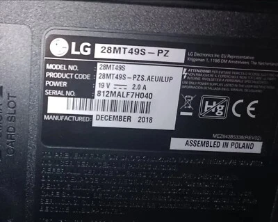 Smart TV 28 LG, negro, en buen estado, con mando original - Imagen 1 de 3