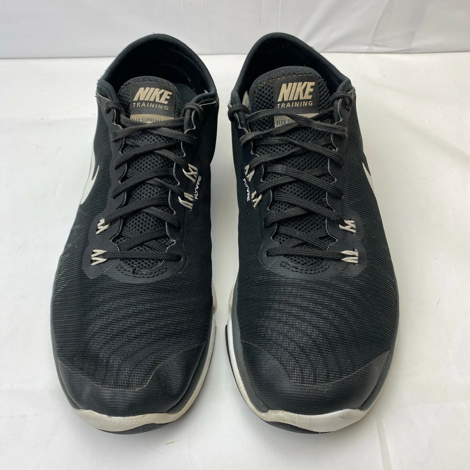 Chaussures de course d'entraînement Nike Flex Supreme TR4 pour femmes 10 noir blanc 819026 002