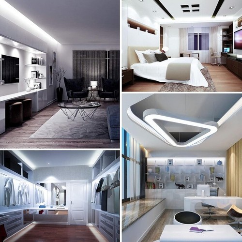 Striscia COB 480 LED 12V Adesiva 5mt Luce Freddo 6000k 60W Tagliabile Flessibile - Foto 4 di 7