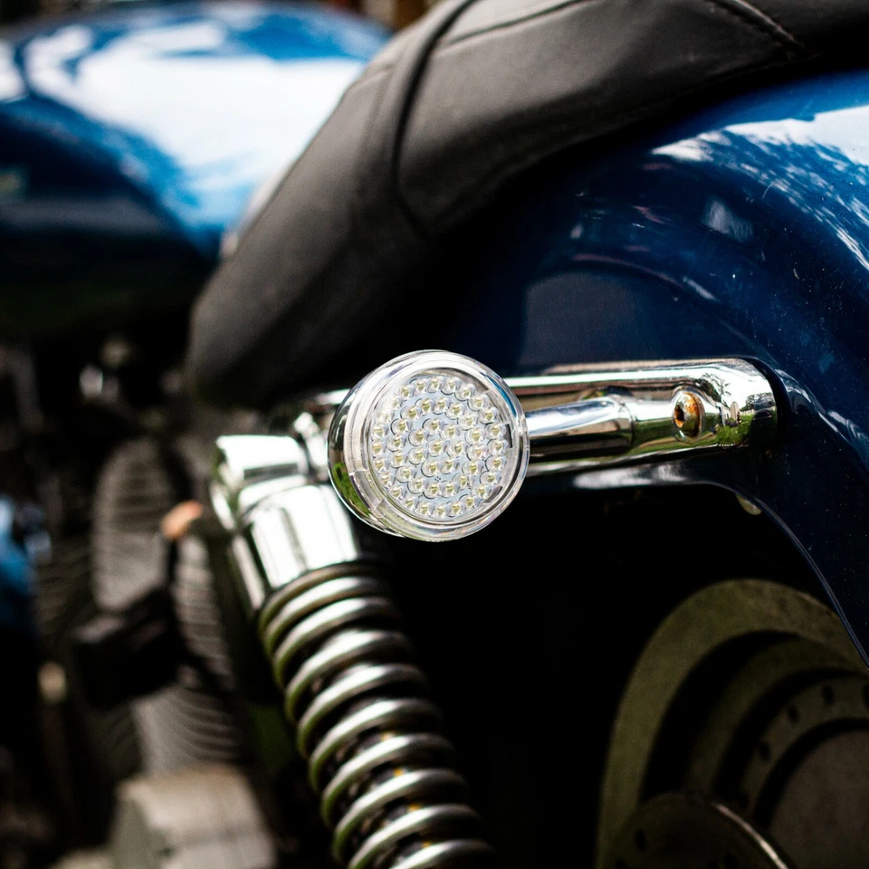 Luces Eagle 2" Bullet LED trasero 1157 insertos de señal de giro para Harley Davidson Foto 4 de 4