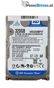 Western Digital WD3200BPVT-80ZEST0 - 320 GB - SATA - 2060-771672-004 Rev. A*