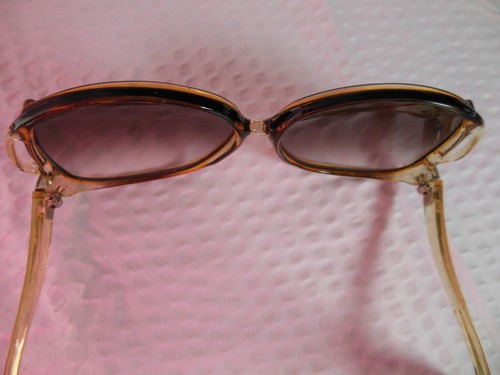 sunglasses vintage ladies large frames smoky brown ombre lenses circa 1970s -80s - Picture 6 of 11