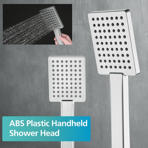 ACA Bath Square Round Massage Hand Held Shower Spray Head / Hose Multi Function - Picture 65 of 97