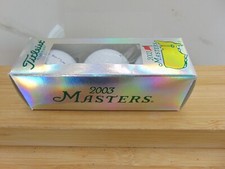 The Masters Golf Balls 2003 Titleist DT SO/LO MINT NEW Golf Balls 3 Pack New