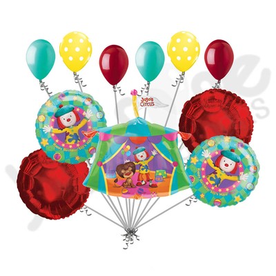 11 pc Jojo's Circus Happy Birthday Balloon Bouquet Cartoon Theme