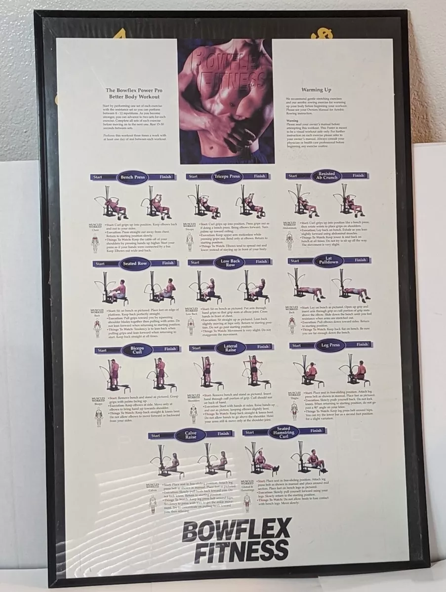 Bowflex Fitness Framed Poster 24x36