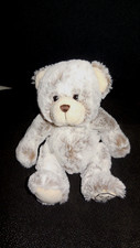 153C/ doudou peluche ours beige marron chiné LA GRANDE RECRE 15cm assis 2 dispo