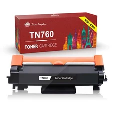 1PK TN760 TN730 Toner (w/Chip) for Brother MFC- L2710DW  HL-2370DW DCP-L2550DW