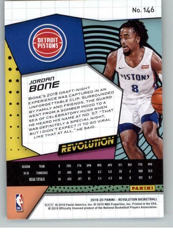 2019-20 Panini Revolution #146 Jordan Bone RC (ref 132023) - Image 2 of 2