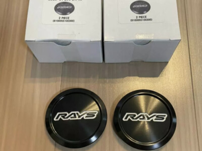 Volk Racing Rays ZE40/TE37 Ultra Center Cap STD Low O-Ring Type Black -white JDM