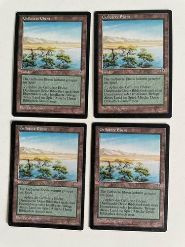 MTG 4X GERMAN MIRAGE FLOOD PLAIN MAGIC THE GATHERING CARD UNCOMMON LAND - Picture 4 of 6